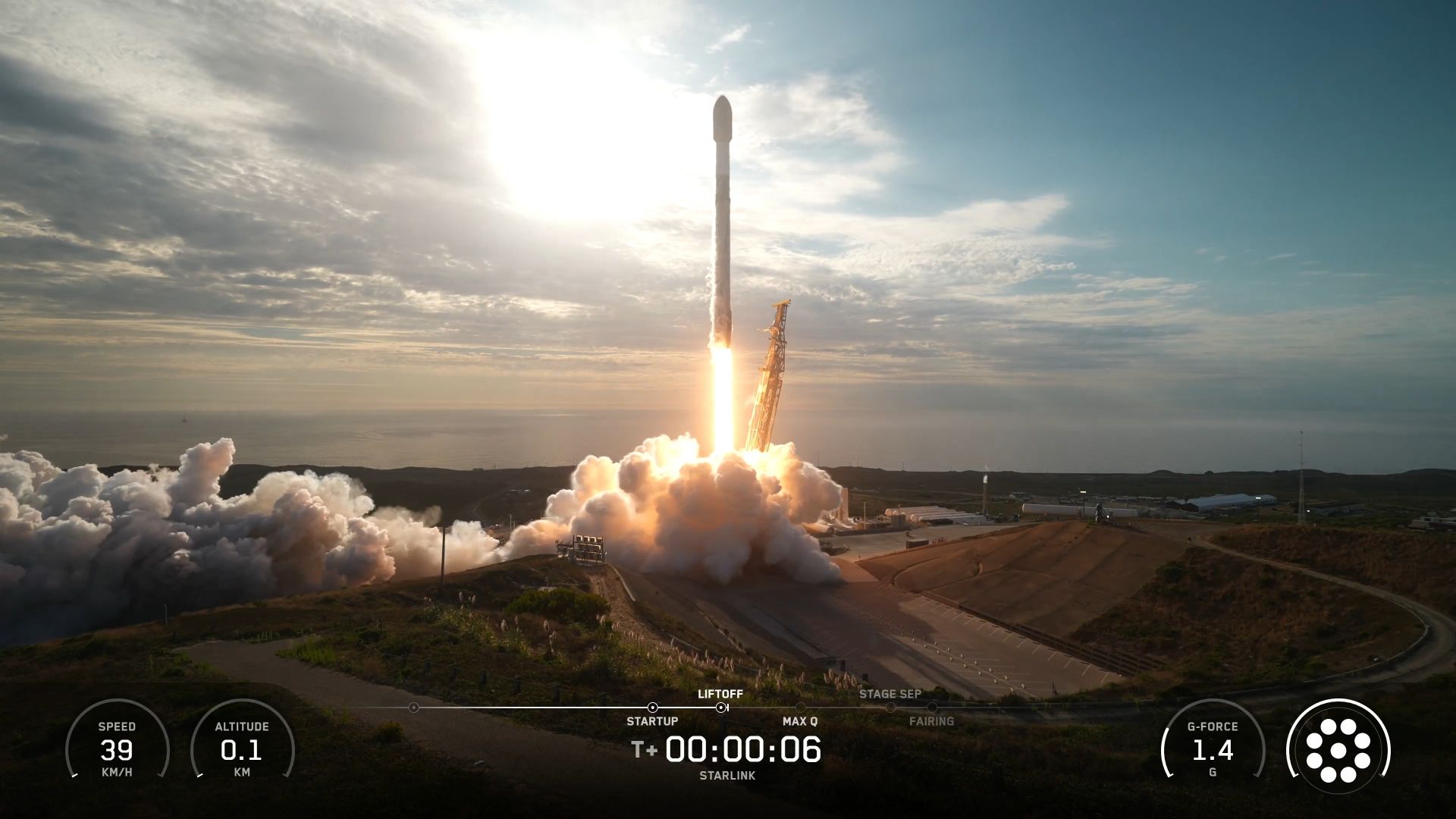一日双发！SpaceX猎鹰9号火箭（今日首枚)升空，将27颗Starlink卫星送入天空，完成2026年第84次发射任务！