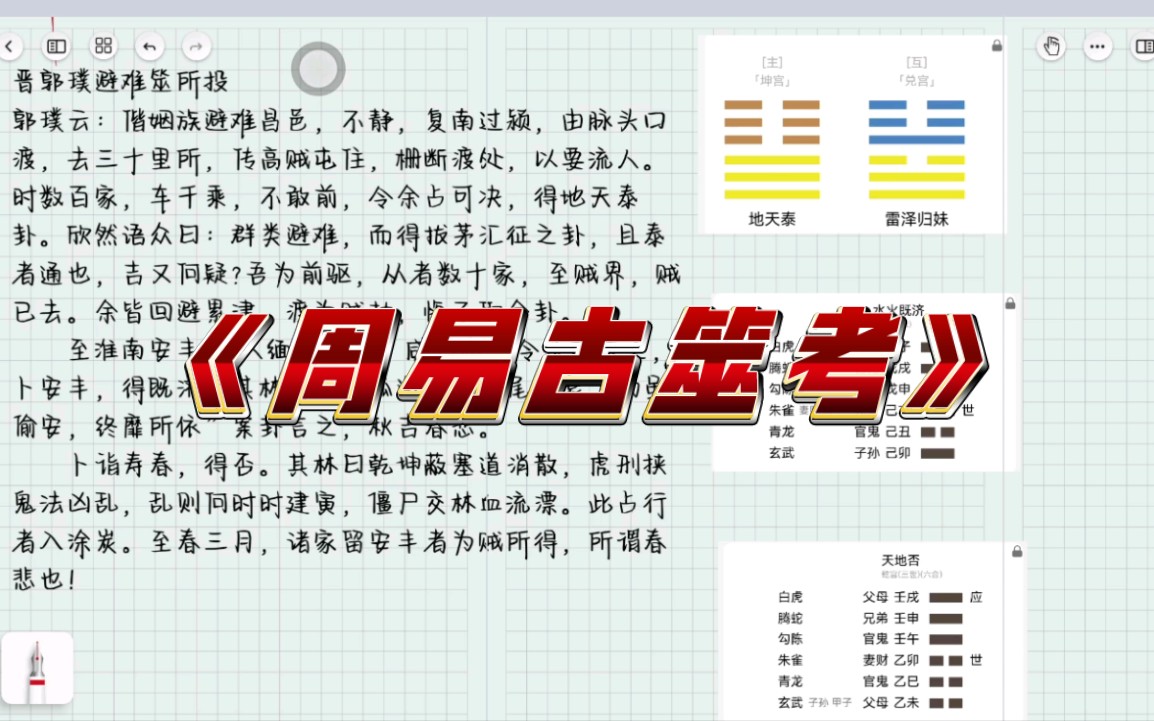 [图]《周易古筮考》之晋郭璞脱避难筮所投