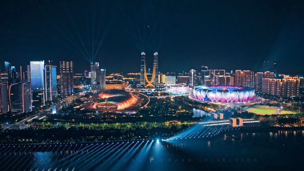 杭州亚运会将在23号开幕,灯光秀太璀璨了