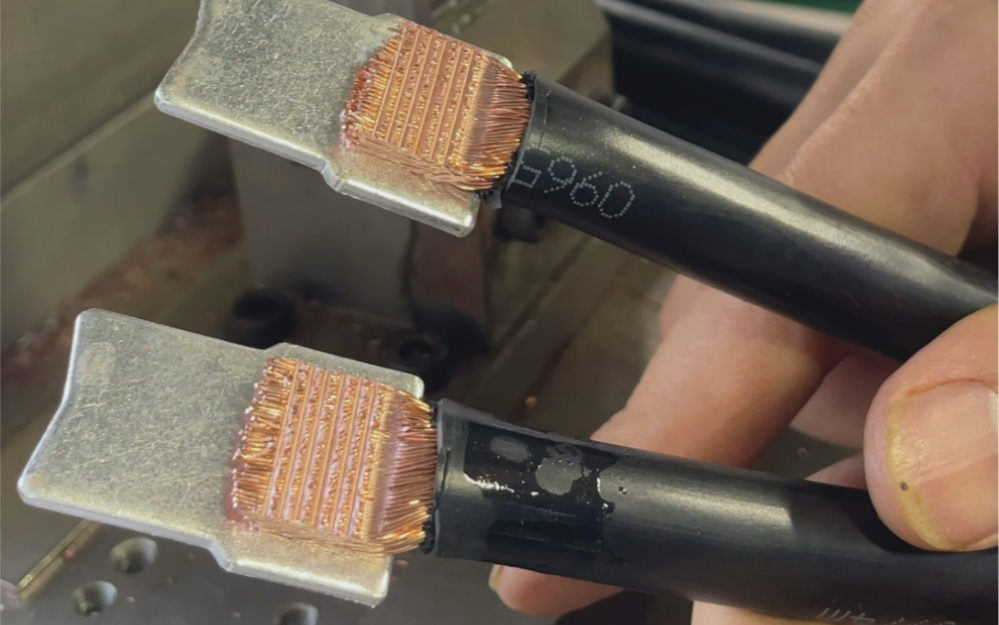 50平方线束端子超声波焊接,新能源汽车线束端子焊设备