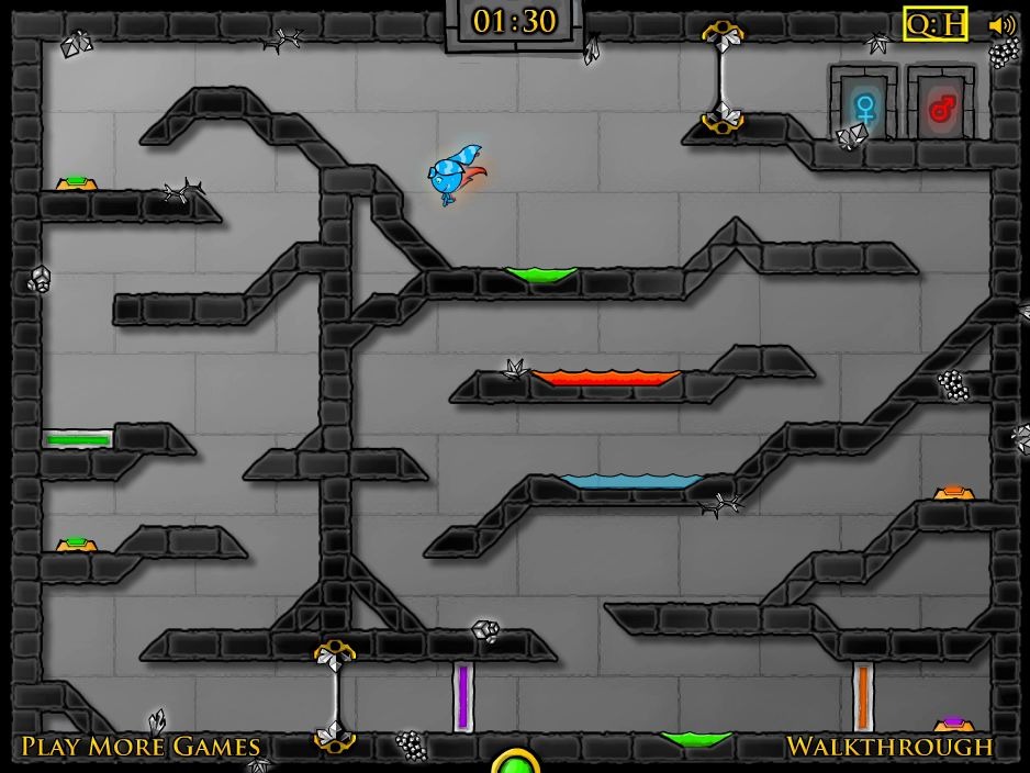 森林冰火人水晶神殿第九关