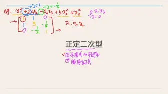 下载视频: 【一分钟搞定大学数学】矩阵8-判断正定二次型-顺序主子式-超详细解答