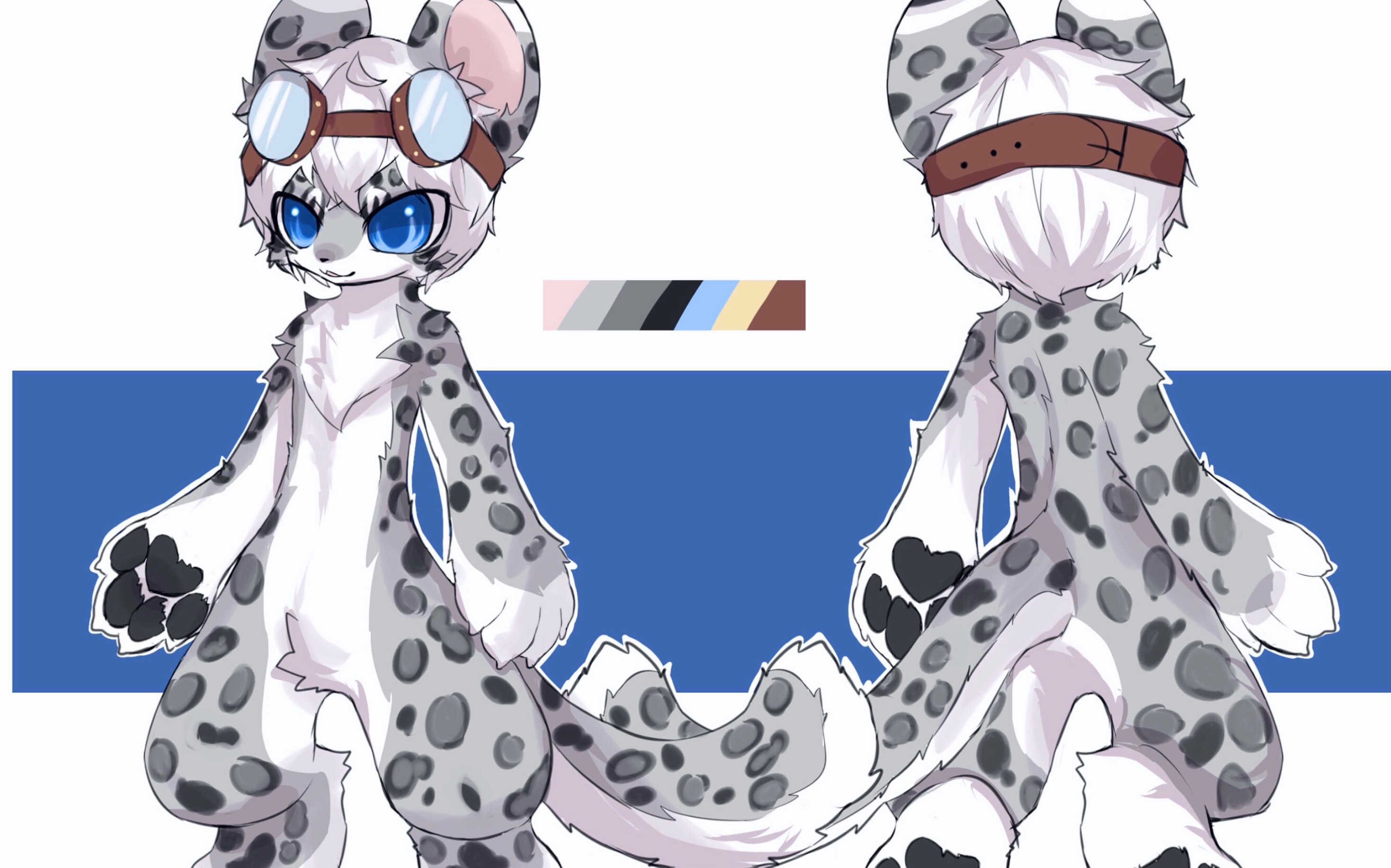 【兽装fursuit 掉落展示】小雪豹--雪阳_哔哩哔哩_bilibili