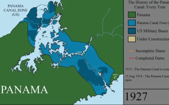 【历史地图】巴拿马运河的历史:每年哔哩哔哩bilibili