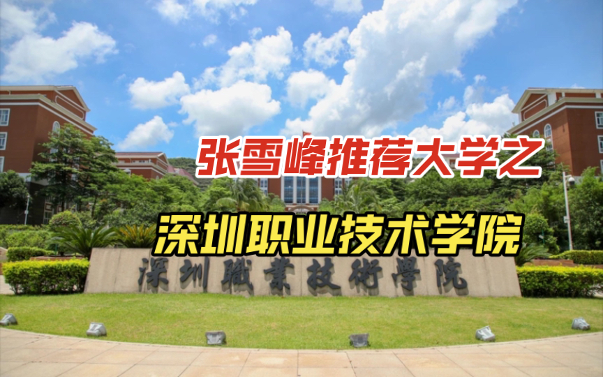 张雪峰推荐大学之深圳职业技术学院哔哩哔哩bilibili