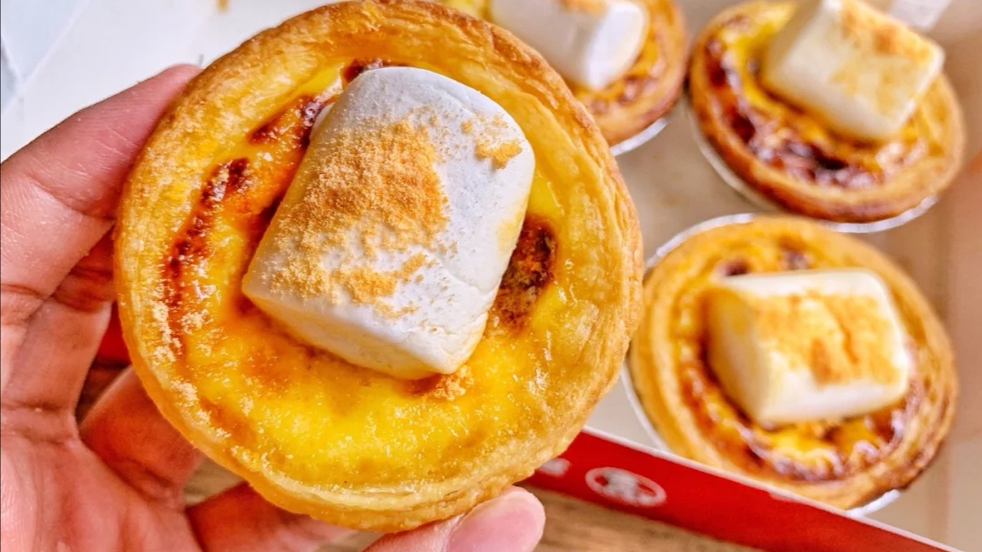 复刻kfc金沙云朵蛋挞,口感爆表,直击你的味蕾_哔哩哔哩_bilibili
