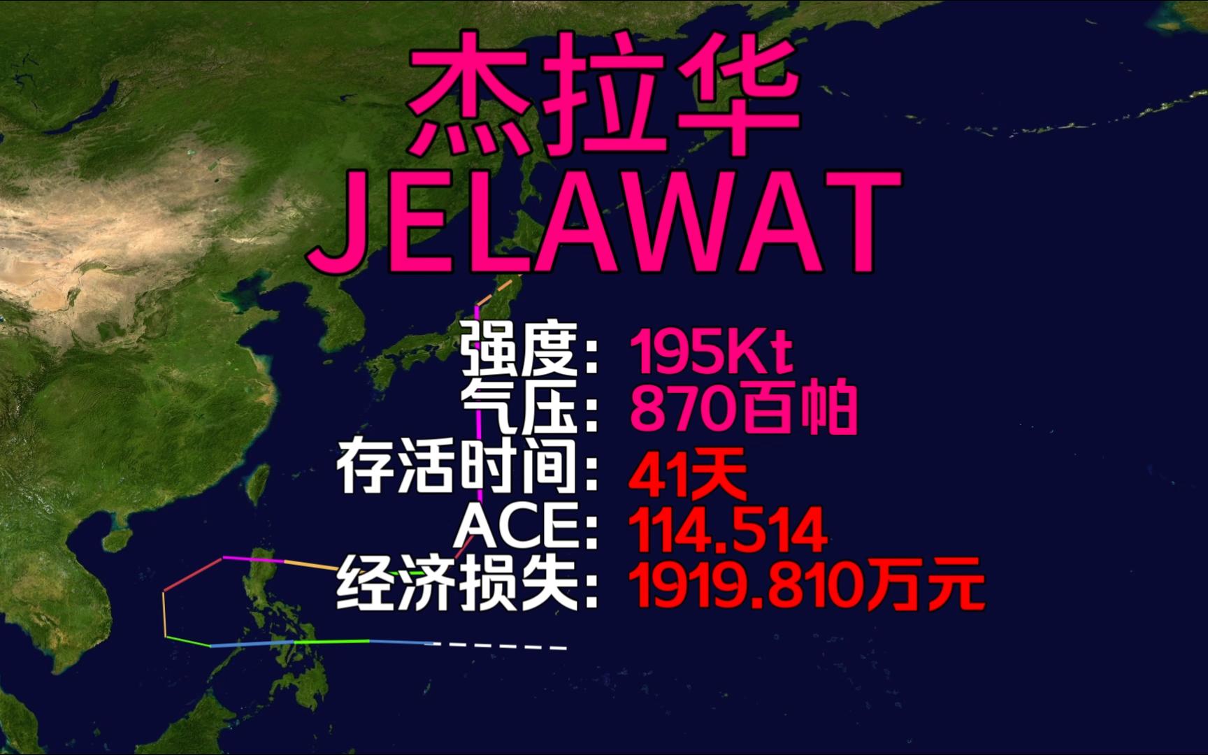 假想2317号台风杰拉华“JELAWAT”路径动画哔哩哔哩bilibili