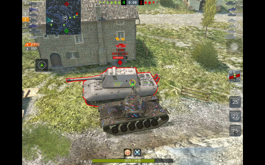 坦克世界闪击战这e100就离谱