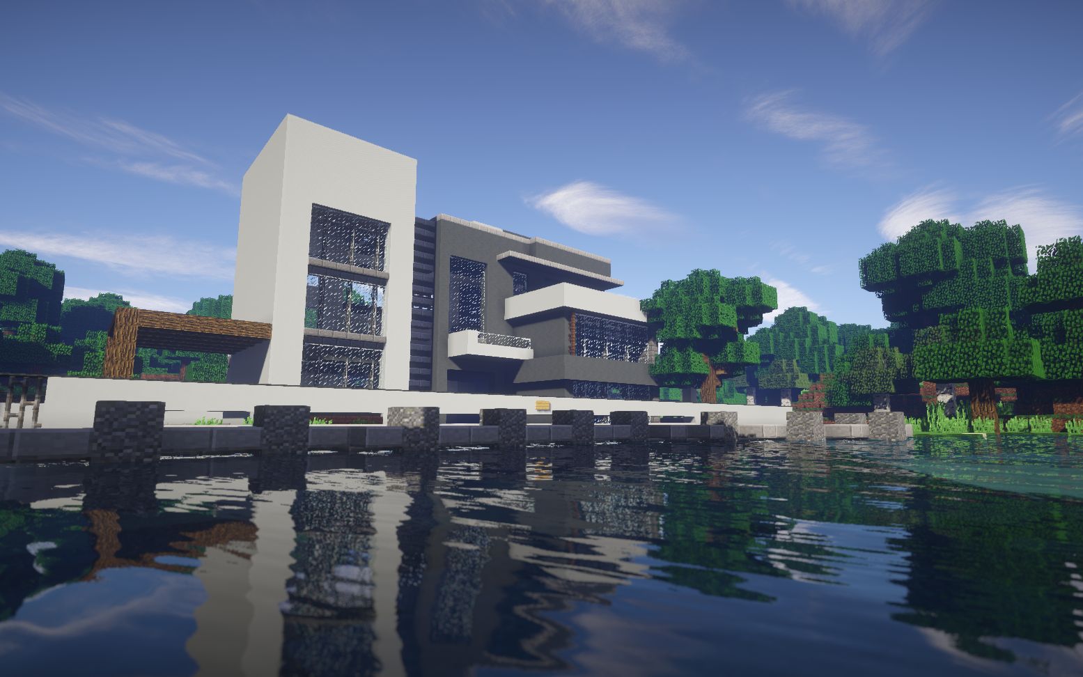 minecraft简易现代小别墅【附存档下载】