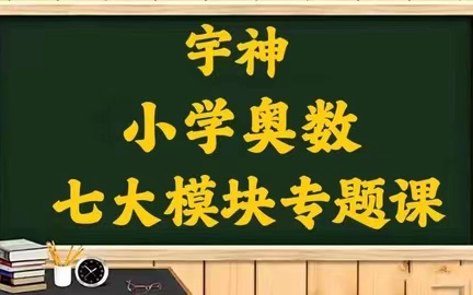 全82集【小学奥数七大模块专题课】 视频+PDF哔哩哔哩bilibili