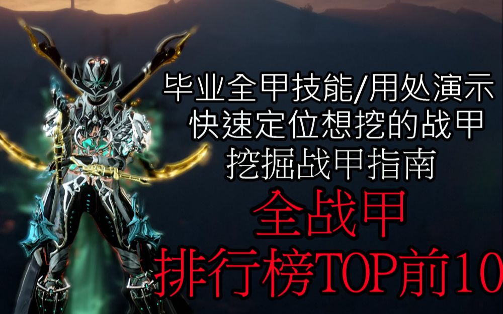 [图]（warframe）排行榜TOP前10战甲！全45个战甲技能强度宣传片总集篇。挑选挖掘战甲专用篇！每个战甲会用可以很强！星际战甲（全甲技能用法篇）