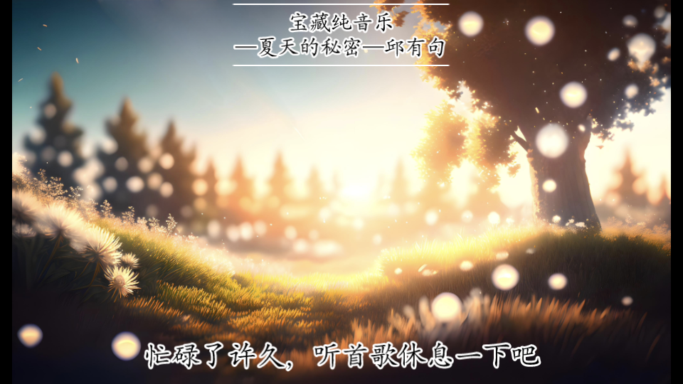 【纯音乐】推荐《夏天的秘密—邱有句》哔哩哔哩bilibili