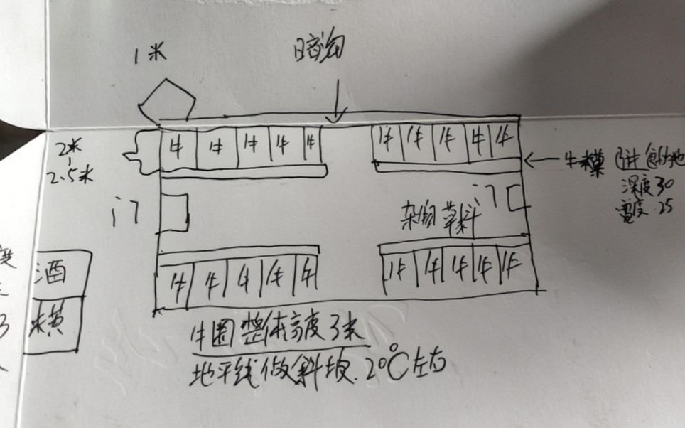 牛圈漏粪设计图纸图片