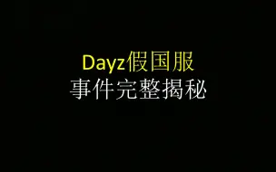 下载视频: Dayz假国服事件完整揭秘