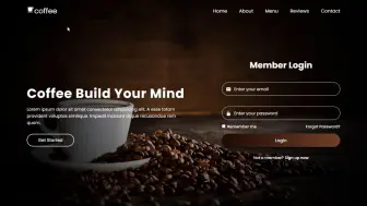 Download Video: HTML/CSS创建咖啡主题登录表单