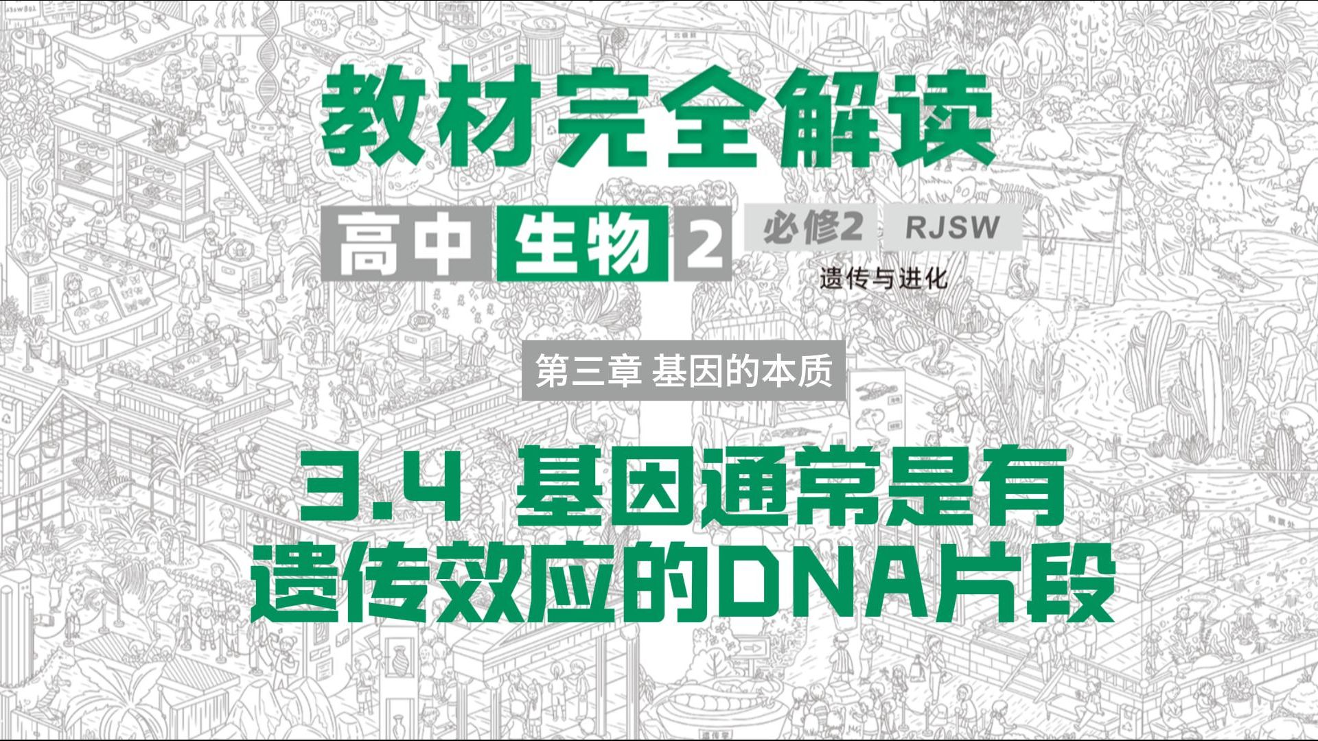 高中生物‖必修二精讲,3.4 基因通常是有遗传效应的DNA片段,教材完全解读超详细讲解,建议收藏!哔哩哔哩bilibili