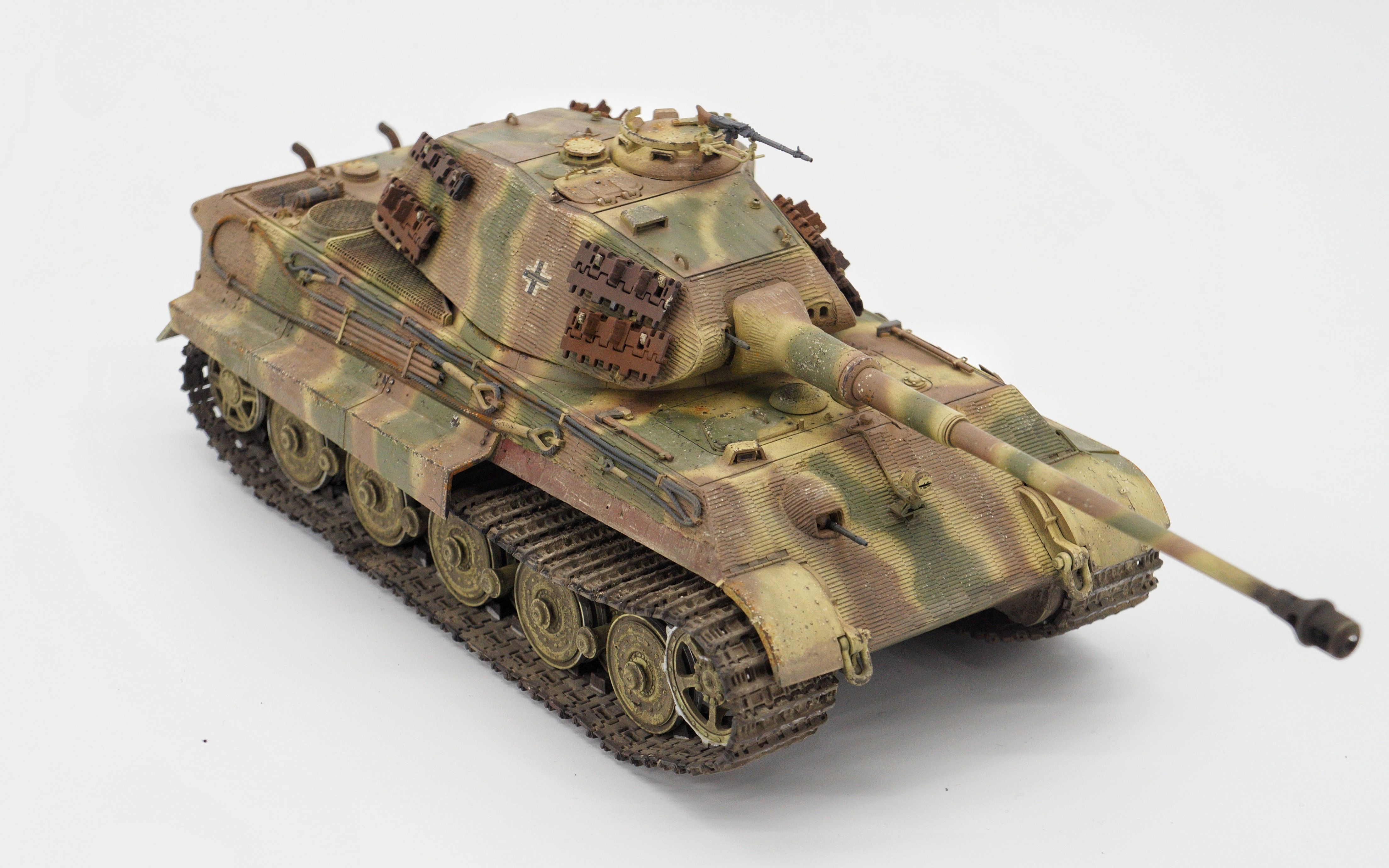 【军模制作】小号手 1:35 "保时捷"虎王上色及旧化