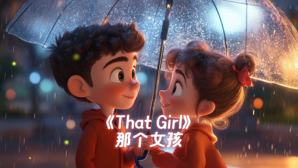 童声儿歌 that girl 那个女孩 英文版伴奏 mv视频伴奏 led舞台背景