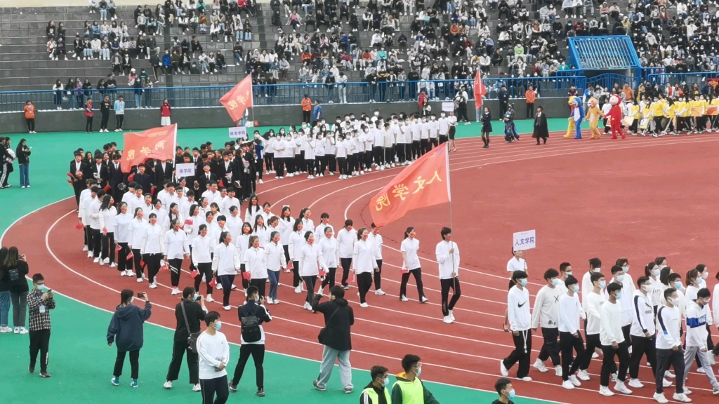 青岛恒星科技学院第九届运动会开幕式:人文学院哔哩哔哩bilibili