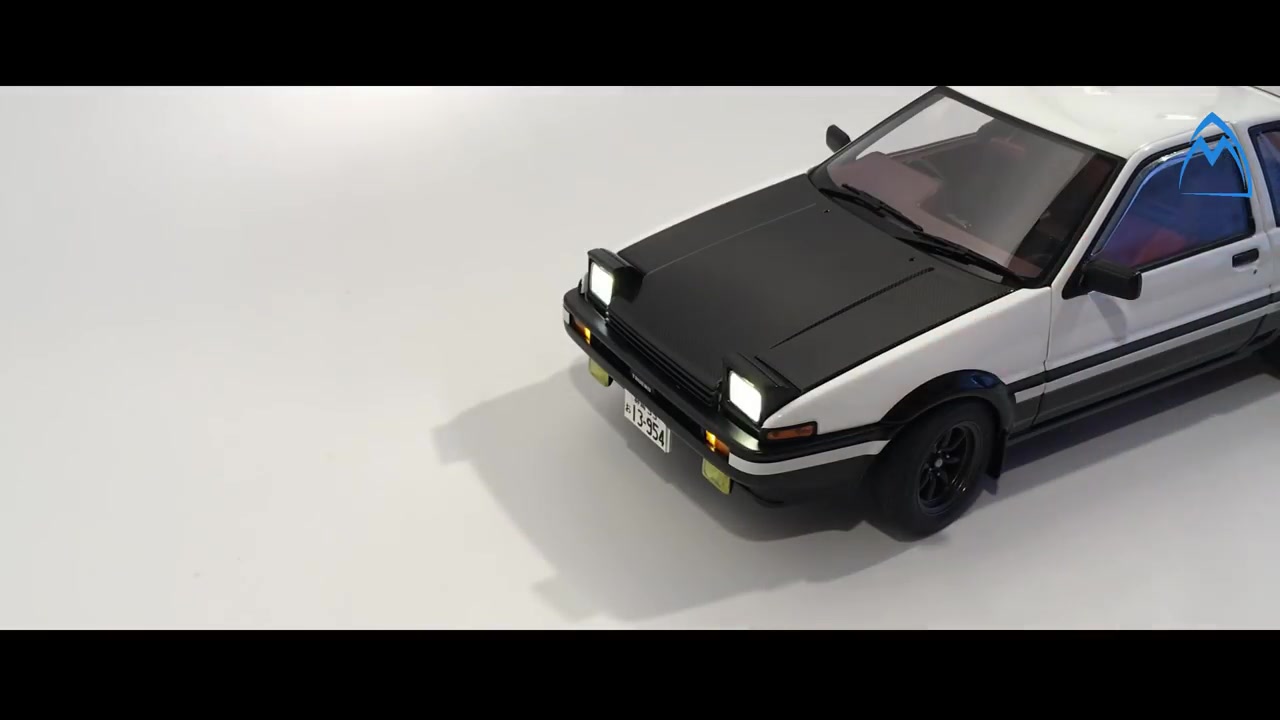 toyota ae86 sprinter realistic led custom automatic lights 1/18