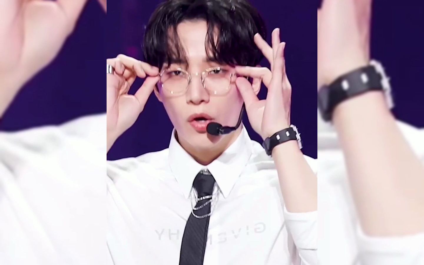 李俊昊金丝框眼镜 西装领带的打歌舞台,这就是成熟男人的魅力吗?