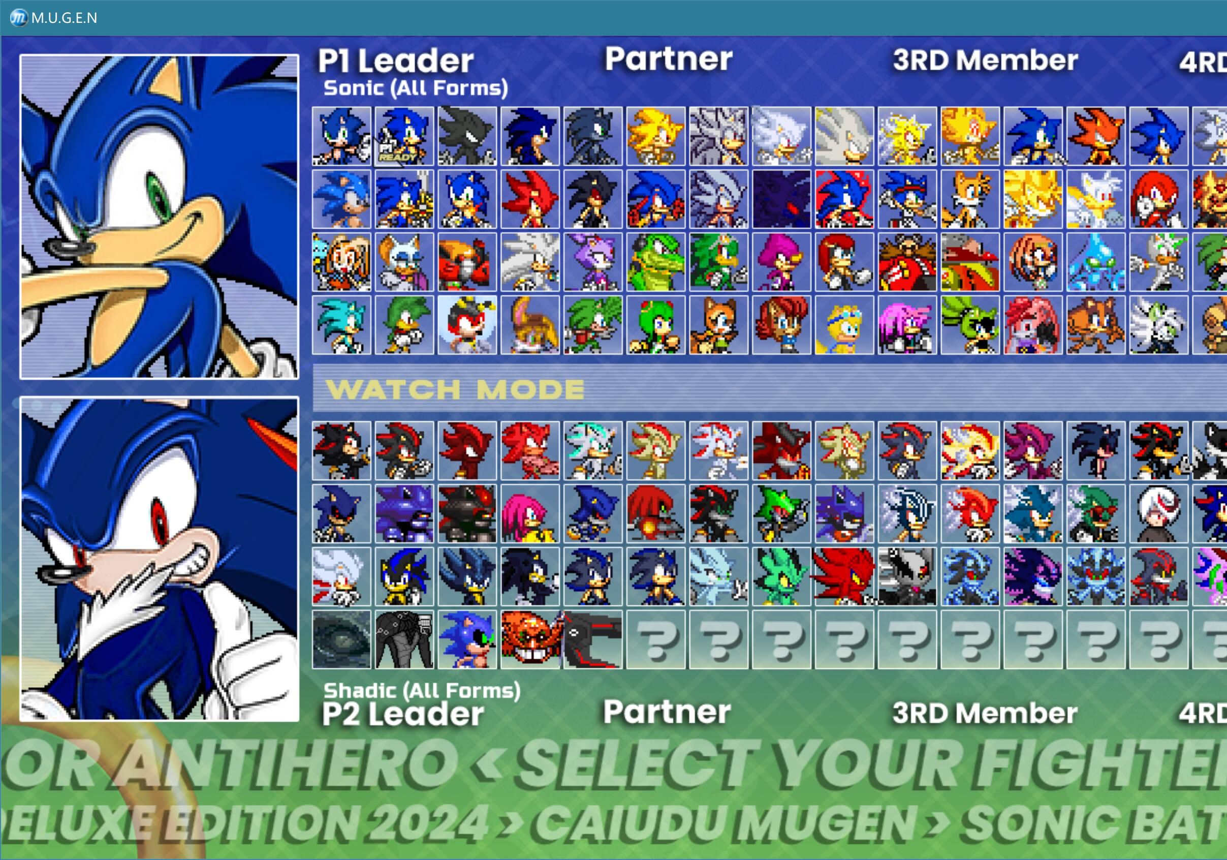 【mugen】最新135人物版《索尼克》整合分享下载