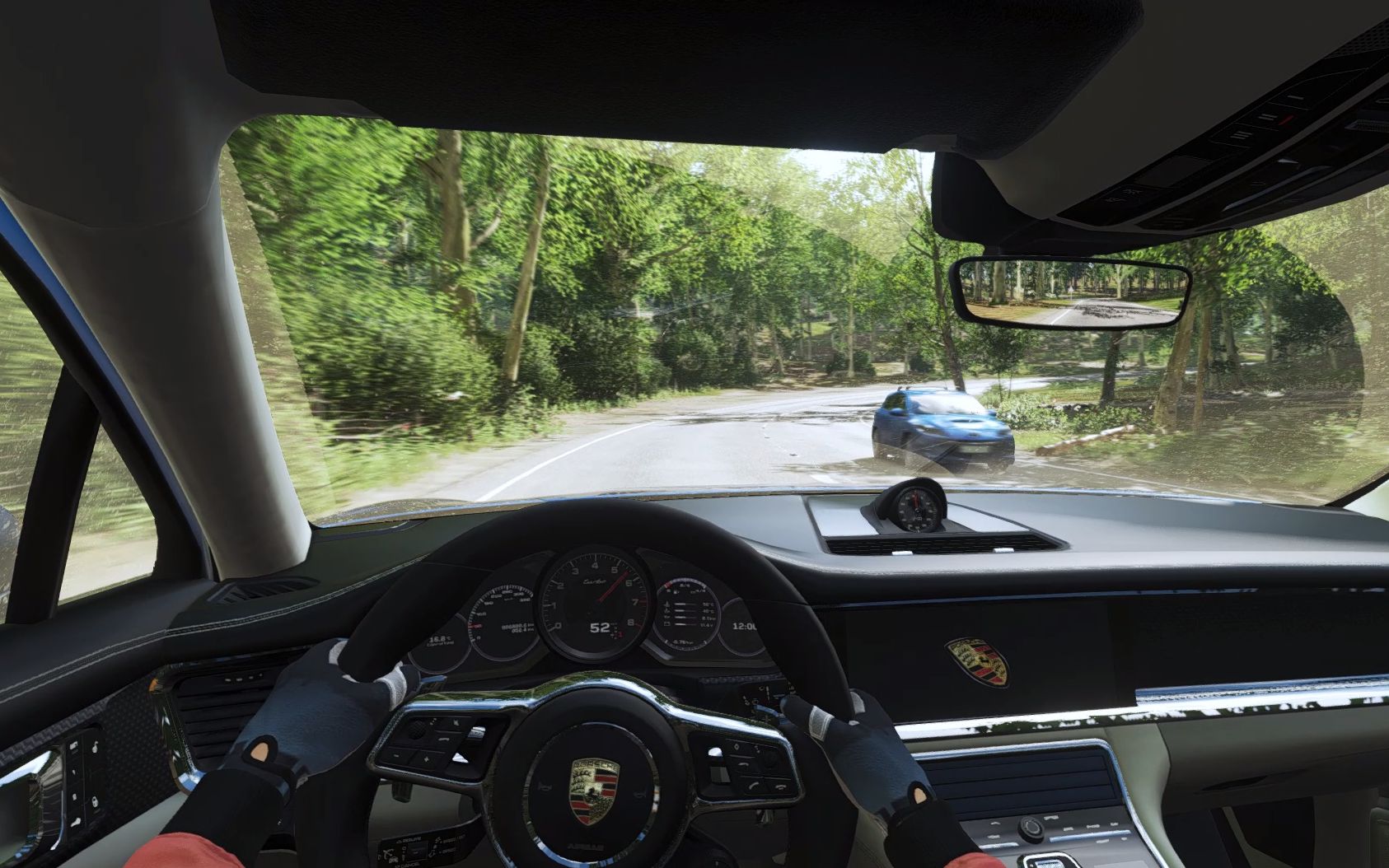 4k60fps21:9|第一人称驾驶帕拉梅拉turbo穿梭树林