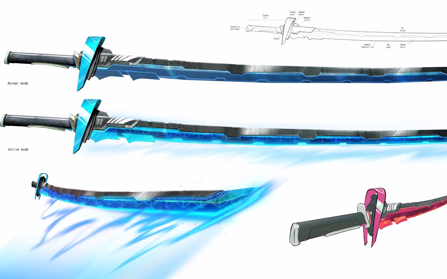 次世代游戏建模合金太刀