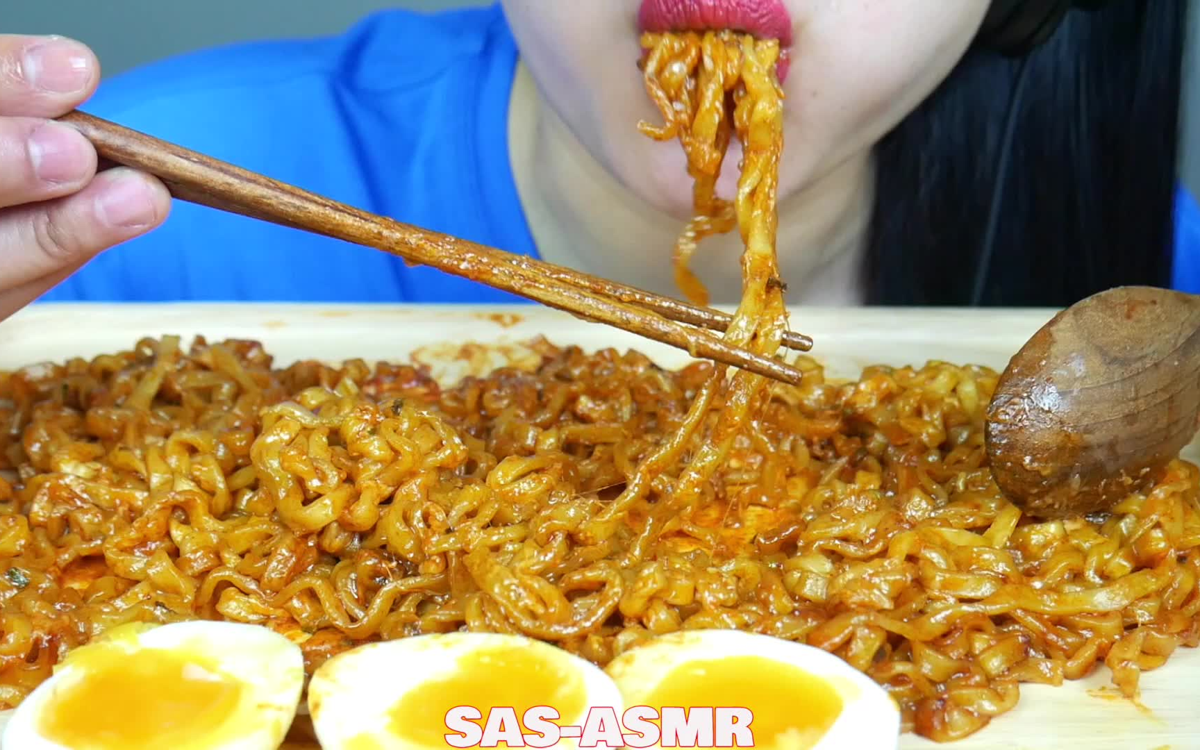 【sas】吃播三养火鸡面,水煮蛋