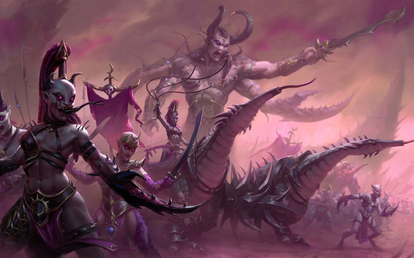 这就是色孽!大车要碾在恐虐脸上了_中古战锤_实况解说