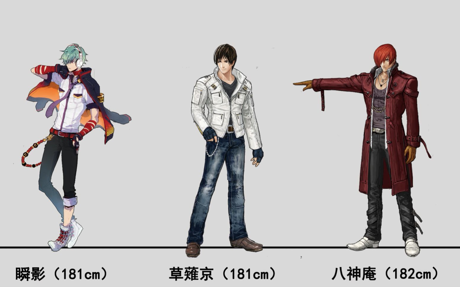 【拳皇14】角色身高对比_哔哩哔哩_bilibili