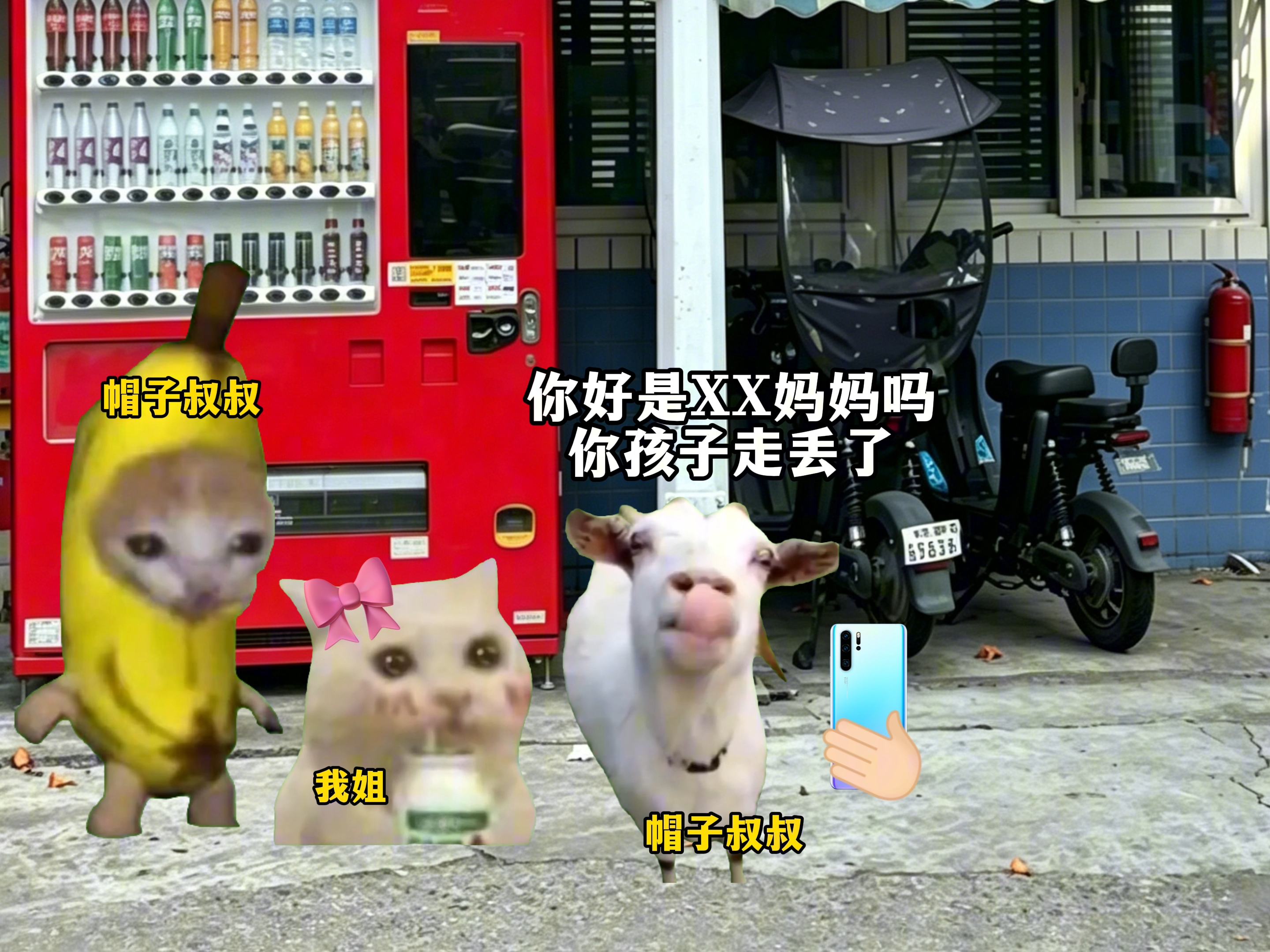 小时候在大街上走丢了-呱呱的猫meme-呱呱的猫meme-哔哩哔哩视频