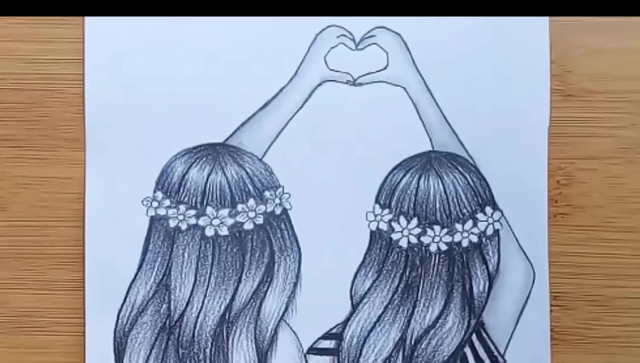 【手绘】如何画两个女孩深刻的友谊