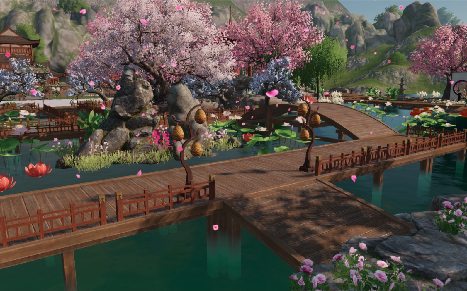 【团子】《天涯明月刀》天刀手游家园免费0氪室外装修,来看看仙女住的