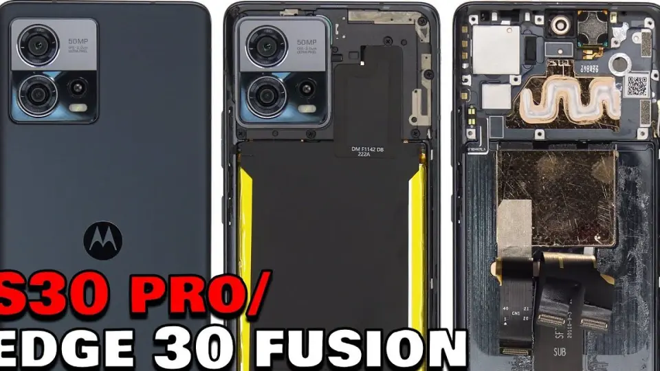 手机测评】摩托罗拉Moto S30 Pro/Edge 30 Fusion 拆解修复视频_哔哩哔 