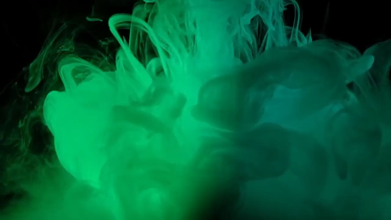 k4081 震撼炫酷唯美水墨绿色烟雾动画特效舞台清吧酒吧直播led大屏幕