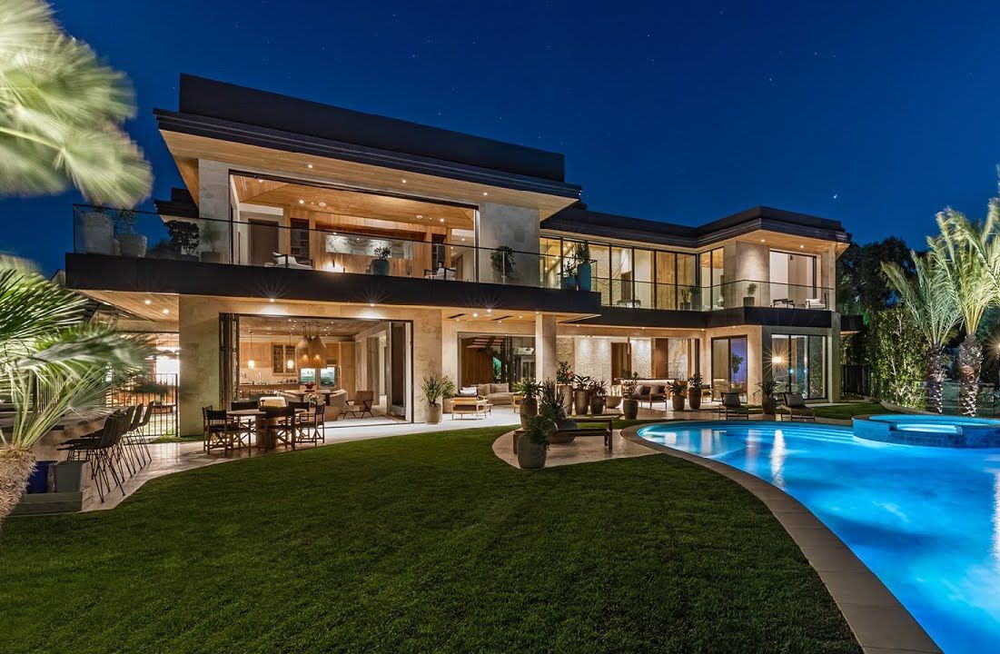 位于加州比佛利山庄的一座奢华现代豪宅|1625 summitridge dr