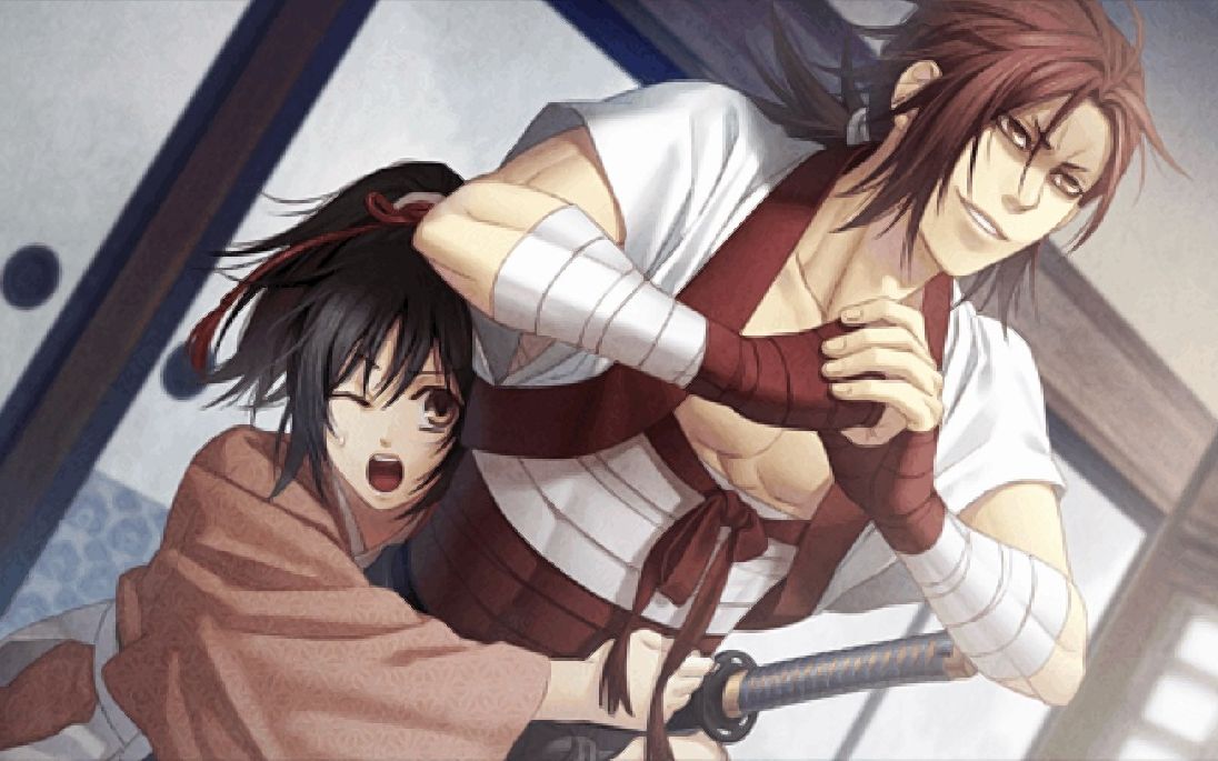 中文字幕【紫雨实况】psp乙女游戏『薄樱鬼游戏录贰祭典乐师与队士们