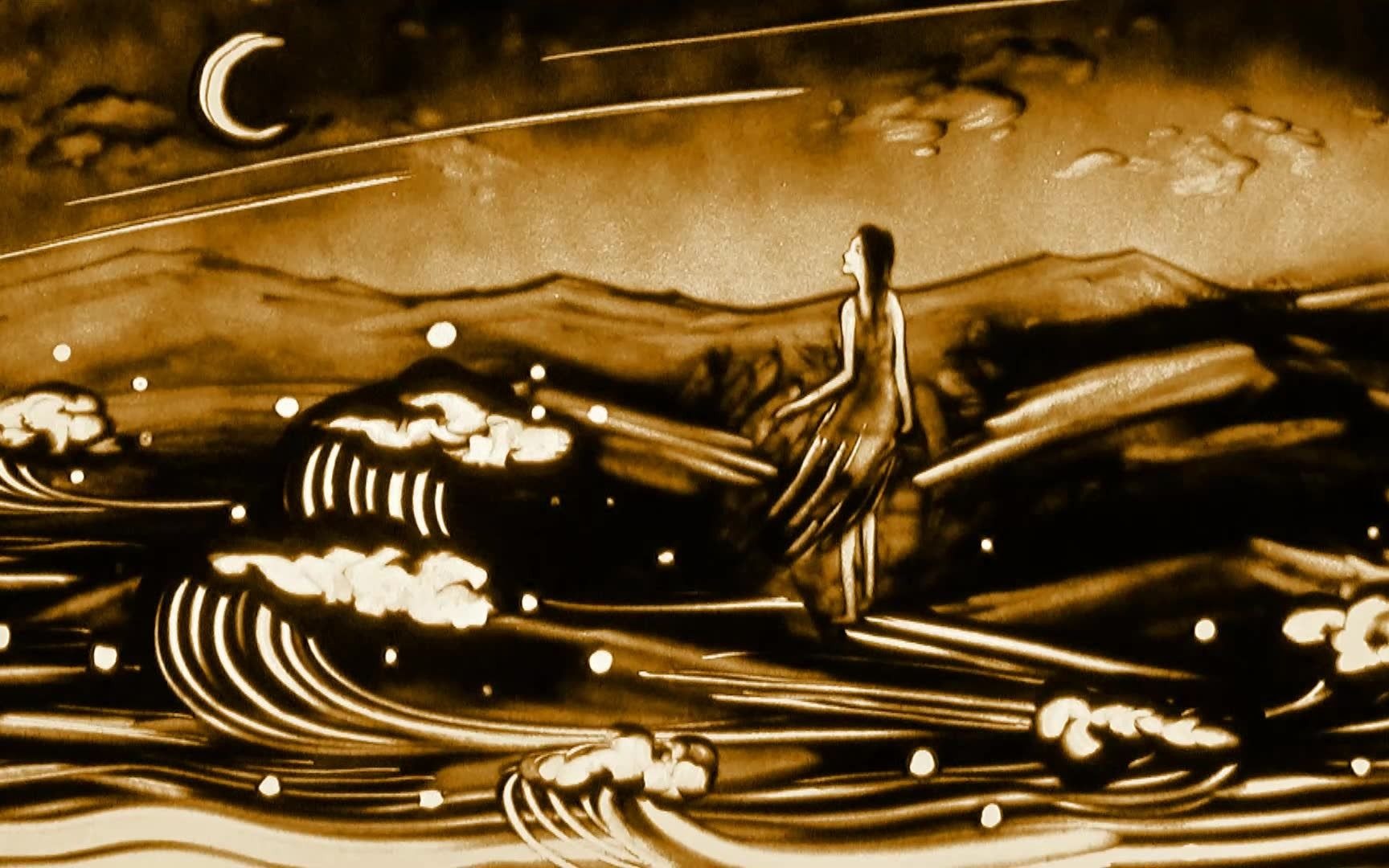 在山的那一边配乐成品诗朗诵沙画年会晚会led舞台背景视频3161659