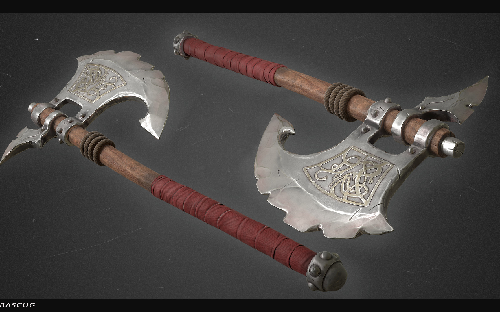 【3d建模】3dmax斧头模型制作,zb雕刻细节,sp上材质全流程教学