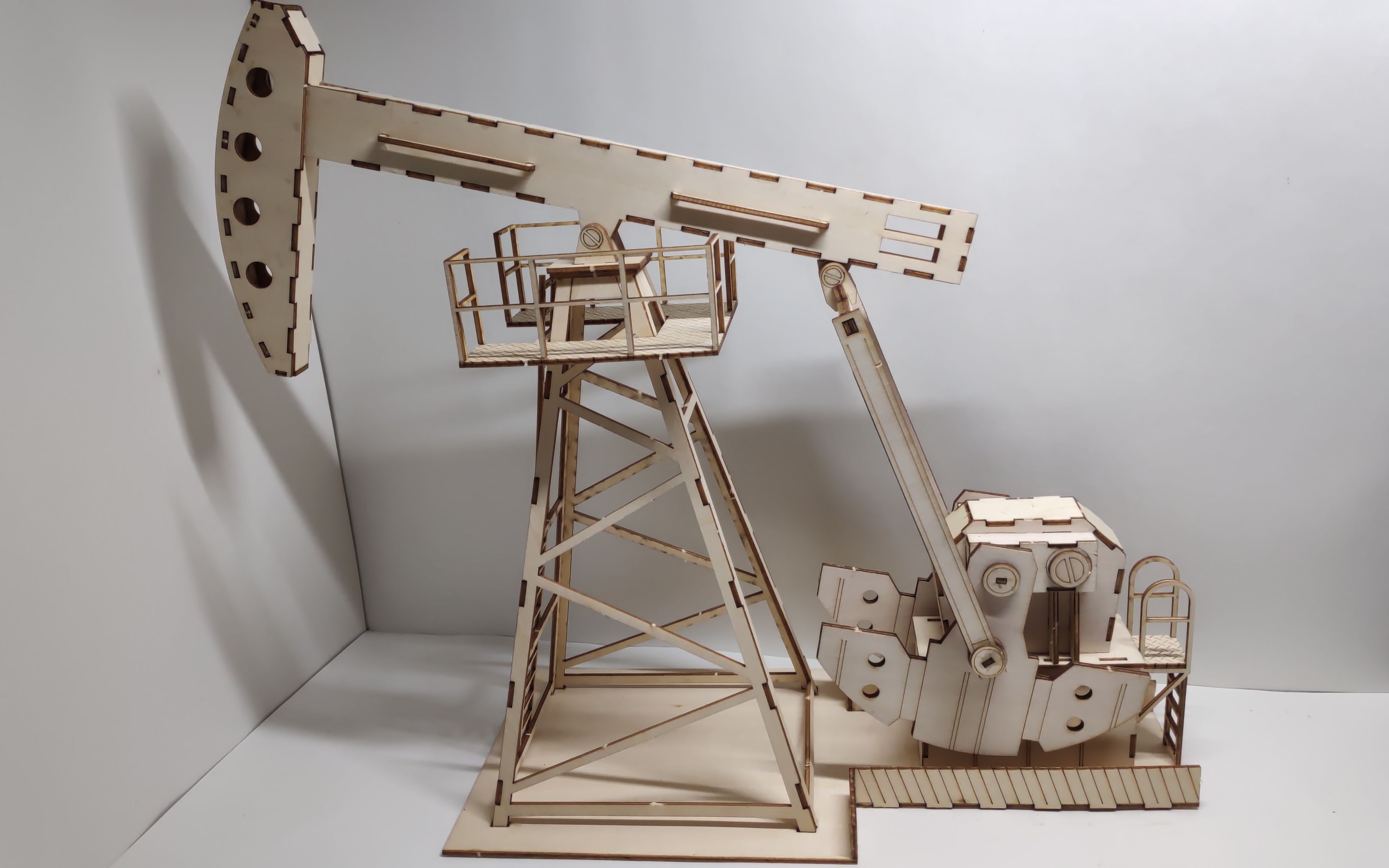 自制1/35油田抽油机模型场景_哔哩哔哩_bilibili