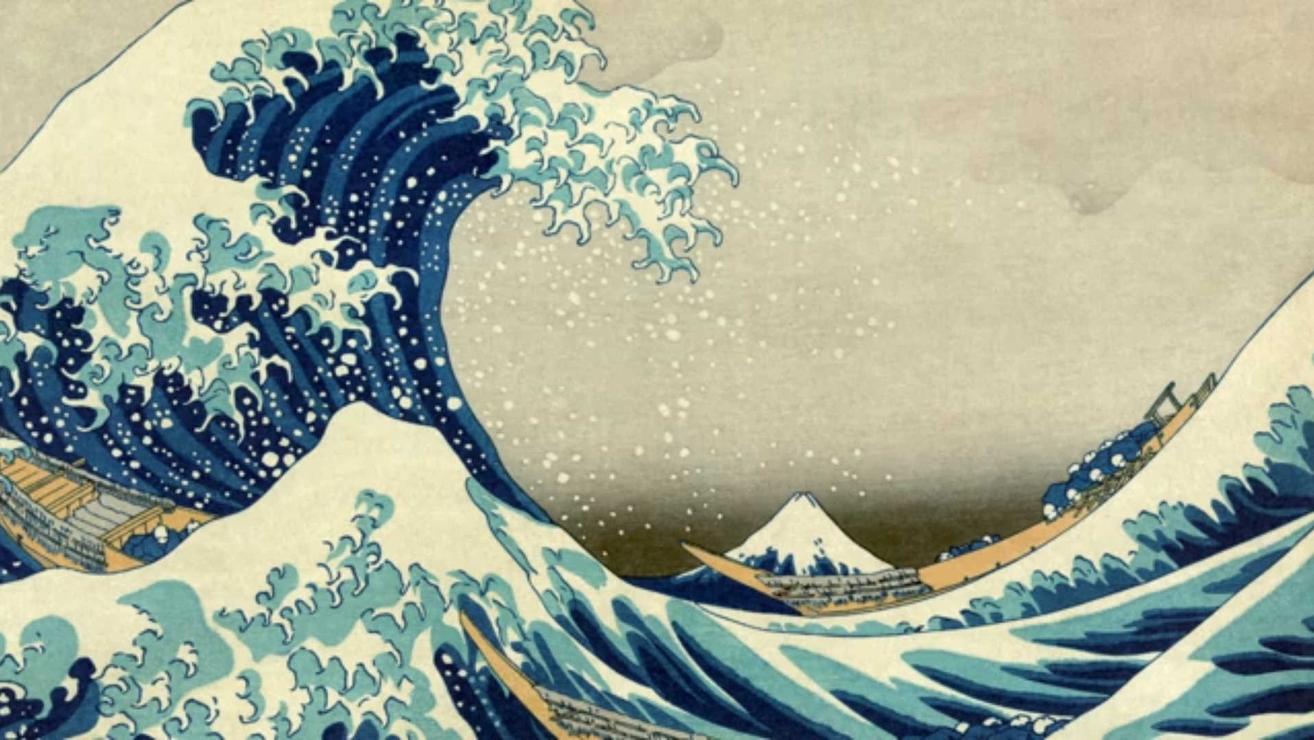 [图]舟行碧波上，人在画中游。｜you're inside hokusai paintings (playlist)