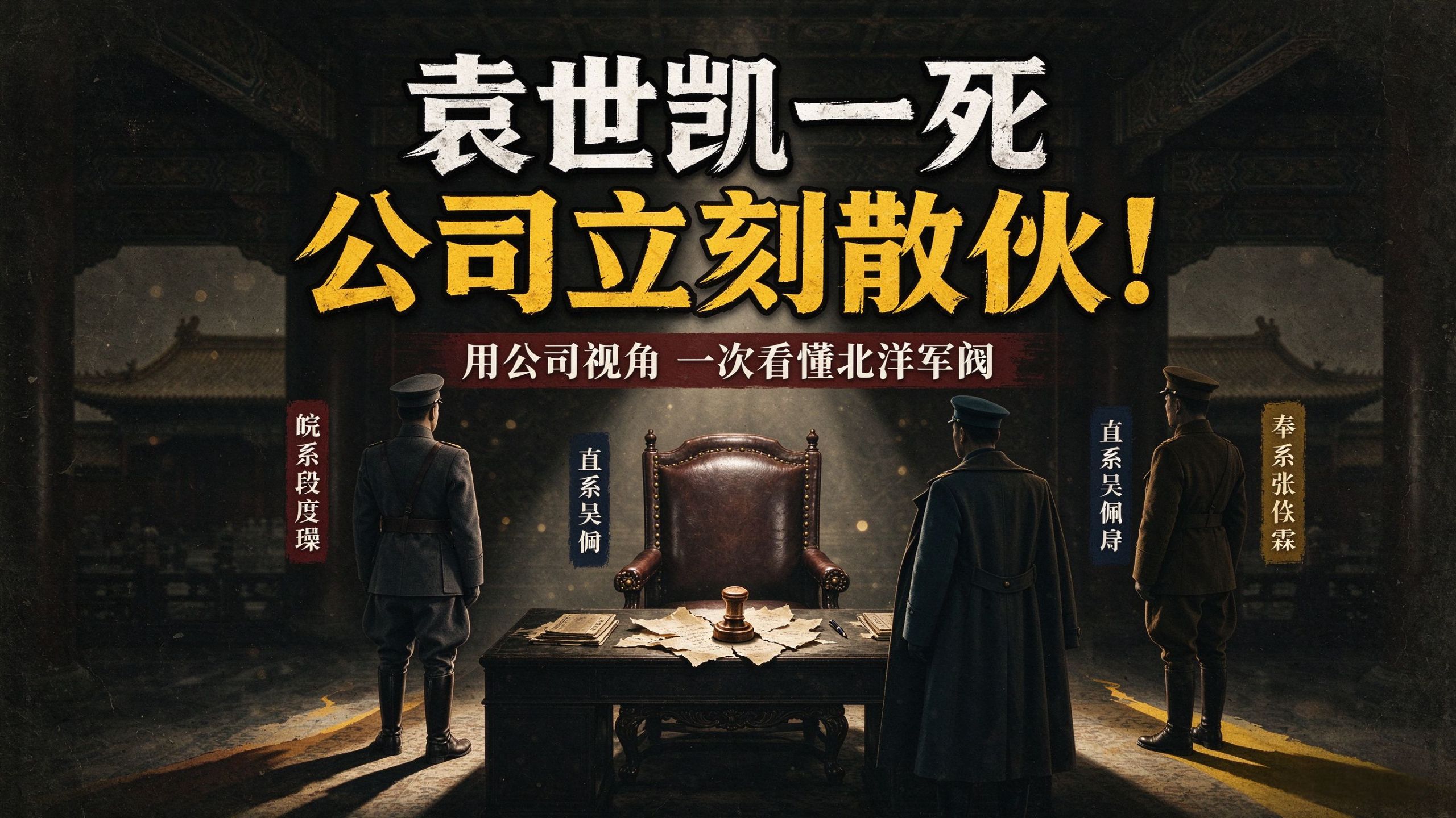 袁世凯一死公司立刻散伙！用 "公司视角" 一次看懂北洋军阀