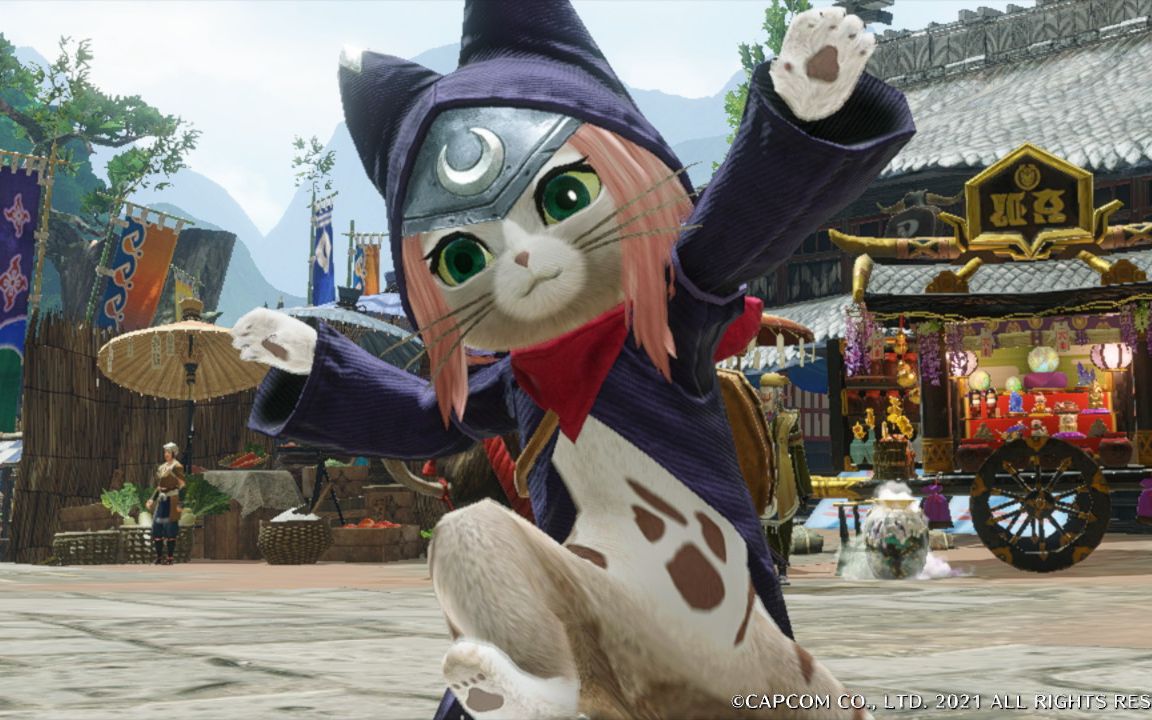 【mhr】面无表情用腹语说话的月露猫猫-炎火村狩猎日记