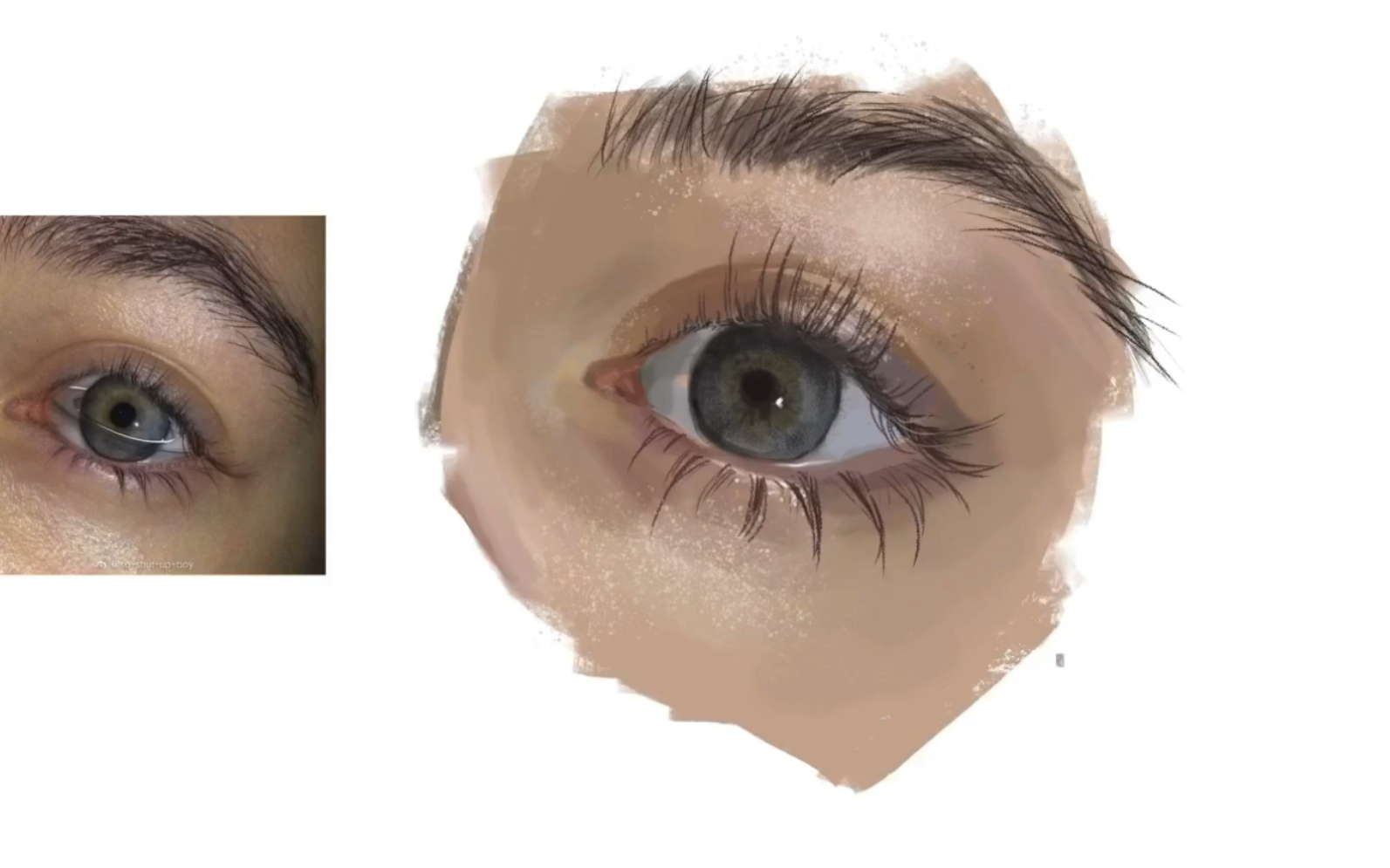 两分钟厚涂一只眼睛一个嘴巴_哔哩哔哩_bilibili