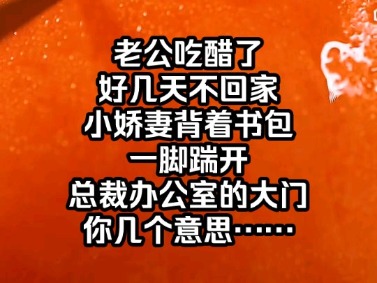 老公吃醋了,好几天不回来,小娇妻背着书包一脚踹开了总裁办公室的大门哔哩哔哩bilibili