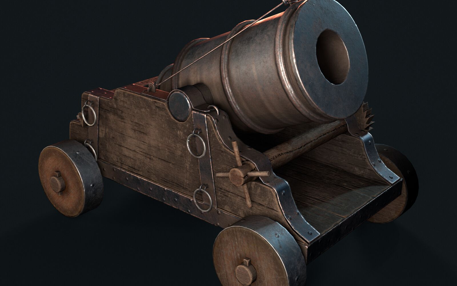 3dmax建模:大炮 2