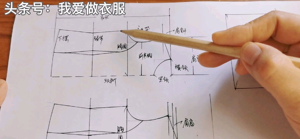 新手快速认识服装裁剪图各部位的名称,看裁剪图就方便了!哔哩哔哩bilibili