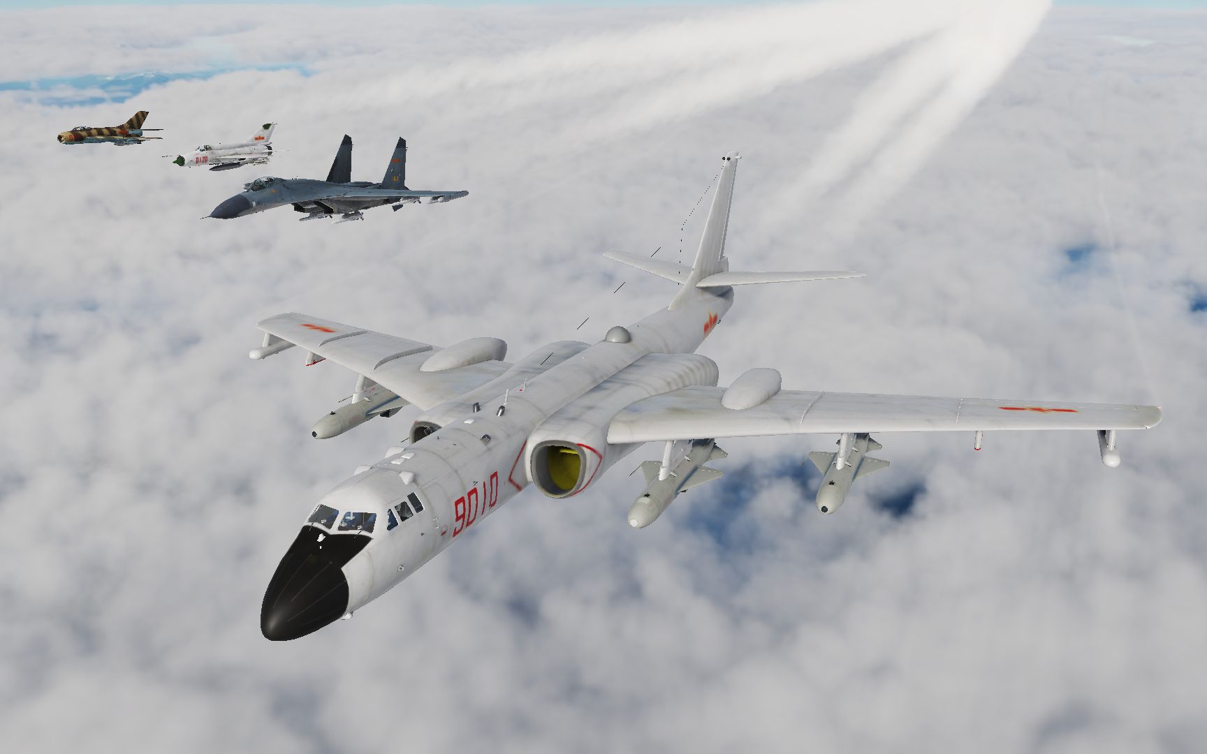 dcs轰6今天我们可以加入中国战略轰炸机编队我们为你护航