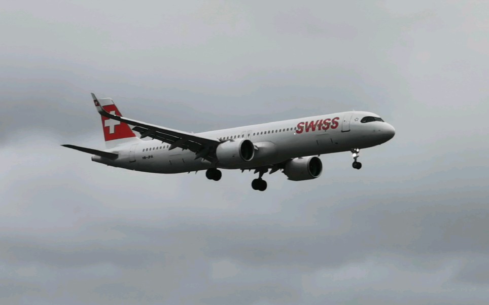 伦敦希斯罗机场 瑞士航空a321nx 27r号跑道降落